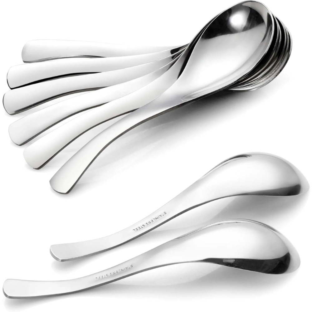 Hiware 8-Pack Stainless Steel Thick Heavy-Weight Table Spoons